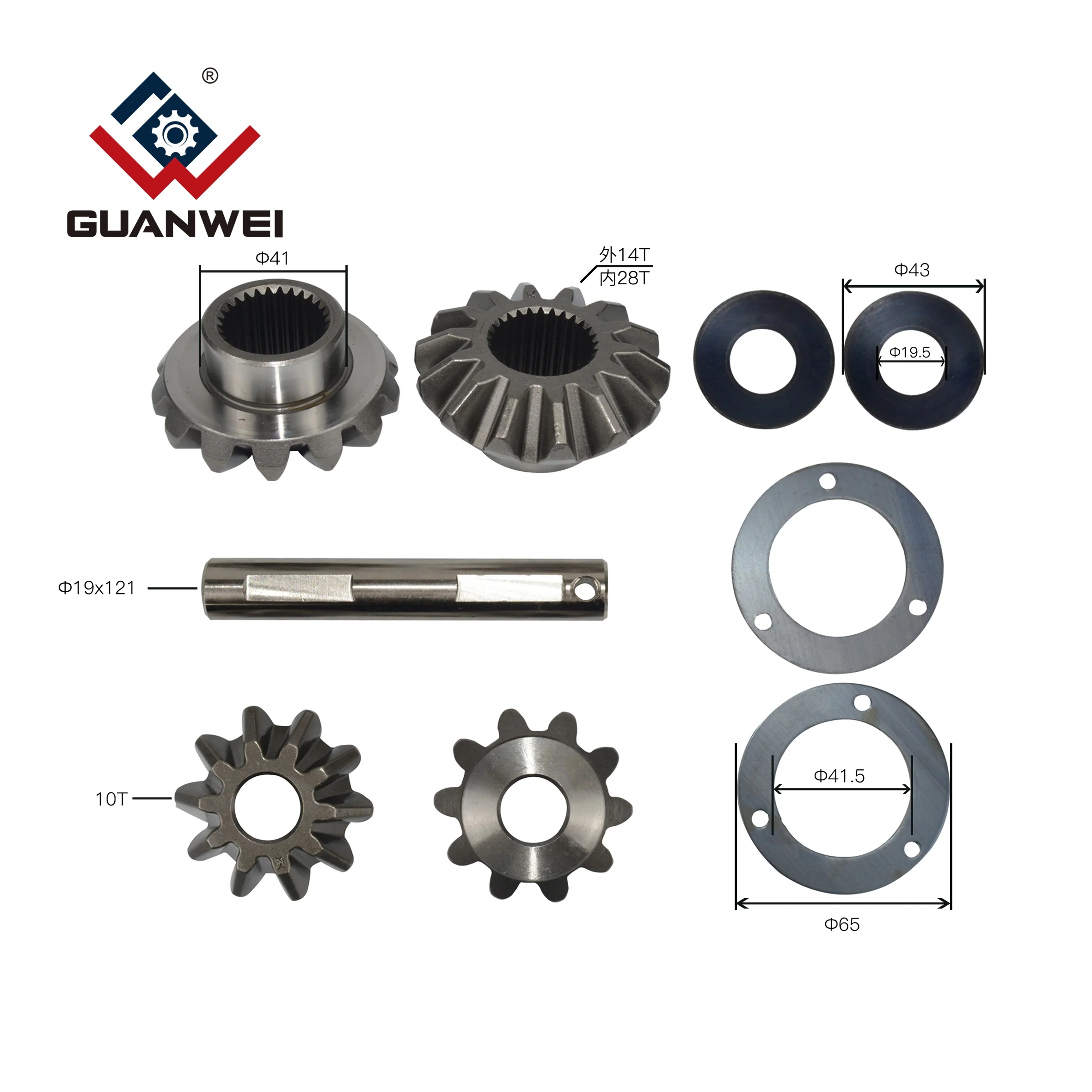 Transmission Systems Satellite Gear Differential Side Gear L-038 L-039  OEM MB-185385 14T/28T For Mitsubishi Truck Parts