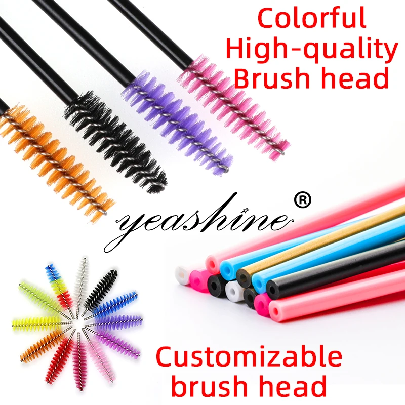 Custom Disposable Mascara Wand Gold And Black Eye Eyelash Applicator Red Lash Brush