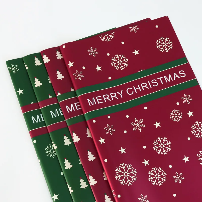2024 hot New 20 Sheet Waterproof Christmas Flower Wrapping Paper Florist Supplies Packaging Paper for Birthday Wedding Gift