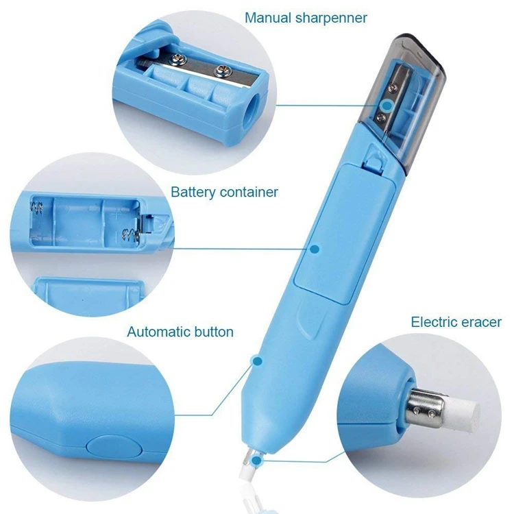 Художественные принадлежности, точилка для карандашей с электрическим ластиком для детей