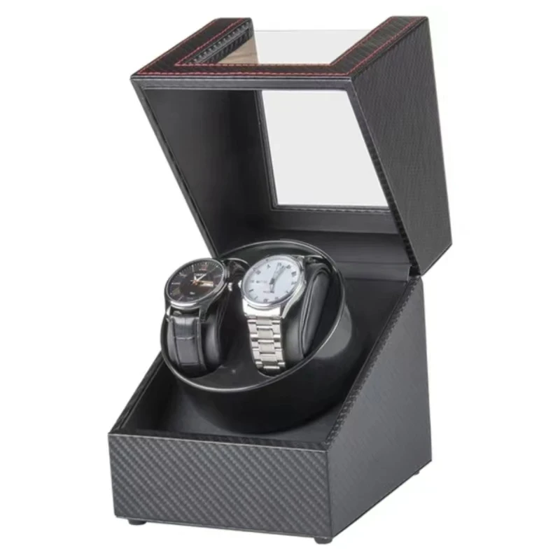 2 Watch Winder Box Automatic Watches Usb Power Used Globally Mute Mabuchi Motor Mechanical Watch Rotate Stand Box Carbon Fiber