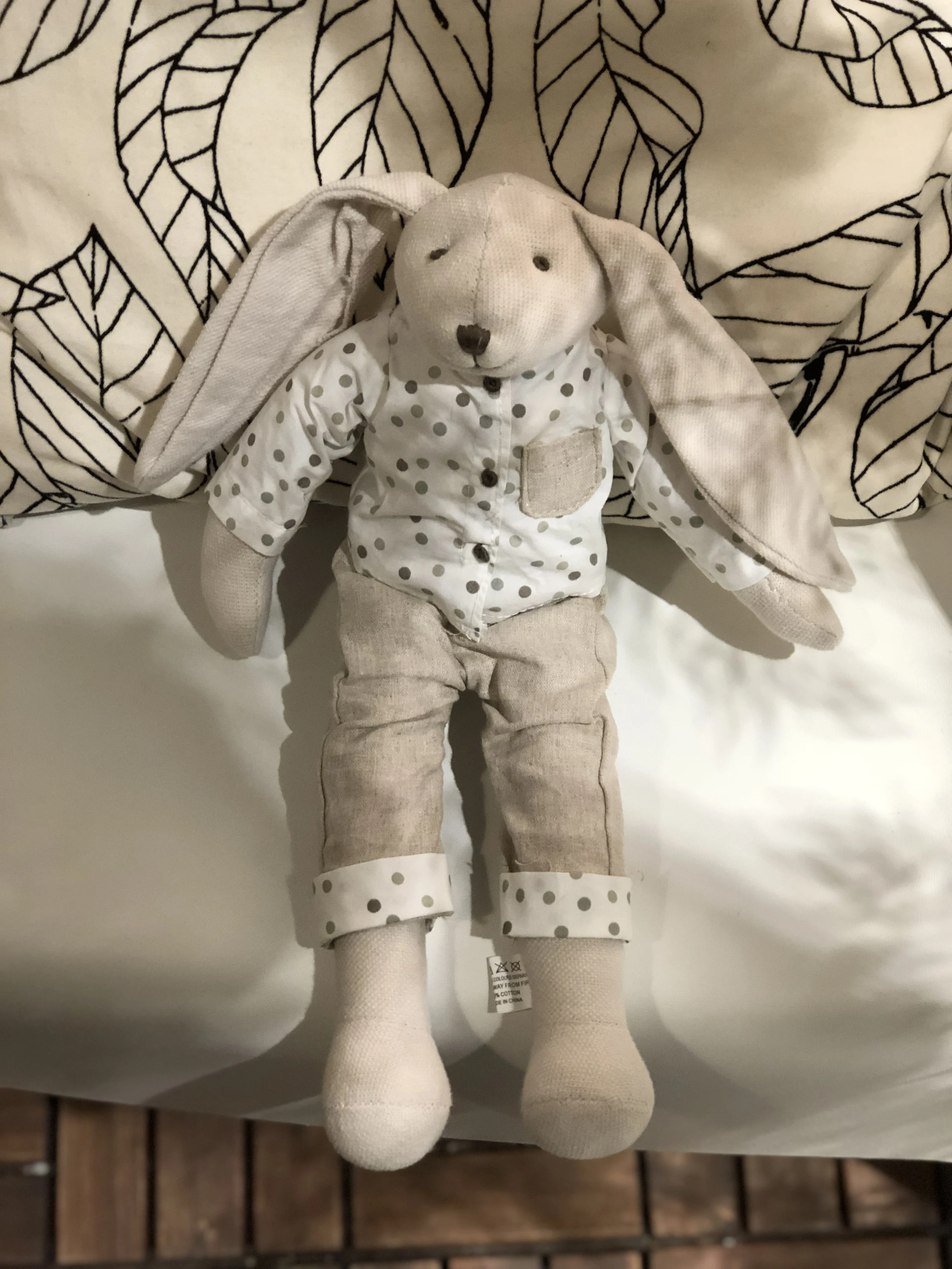 easter baby gift cotton line bunny doll clothes toy plush flower fabric bunny doll