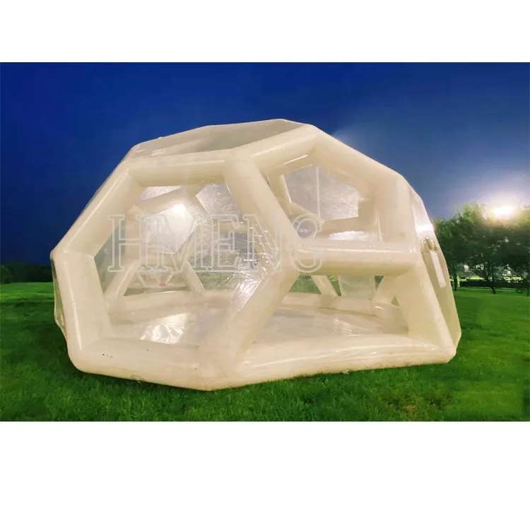 Huanmeng Inflatable Clear Dome Bubble Tent Room Transparent Outdoor Single Tunnel House Tent Hotel