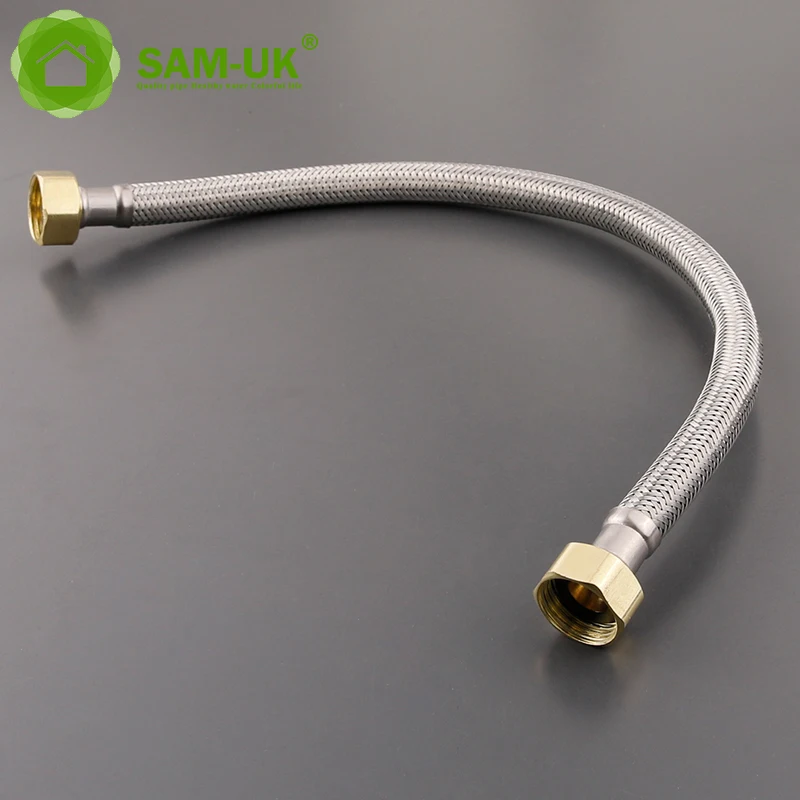 Car Stainless Steel High Pressure Hydraulic Metal Black Nylon Flexible Braided Rubber Hose 20
