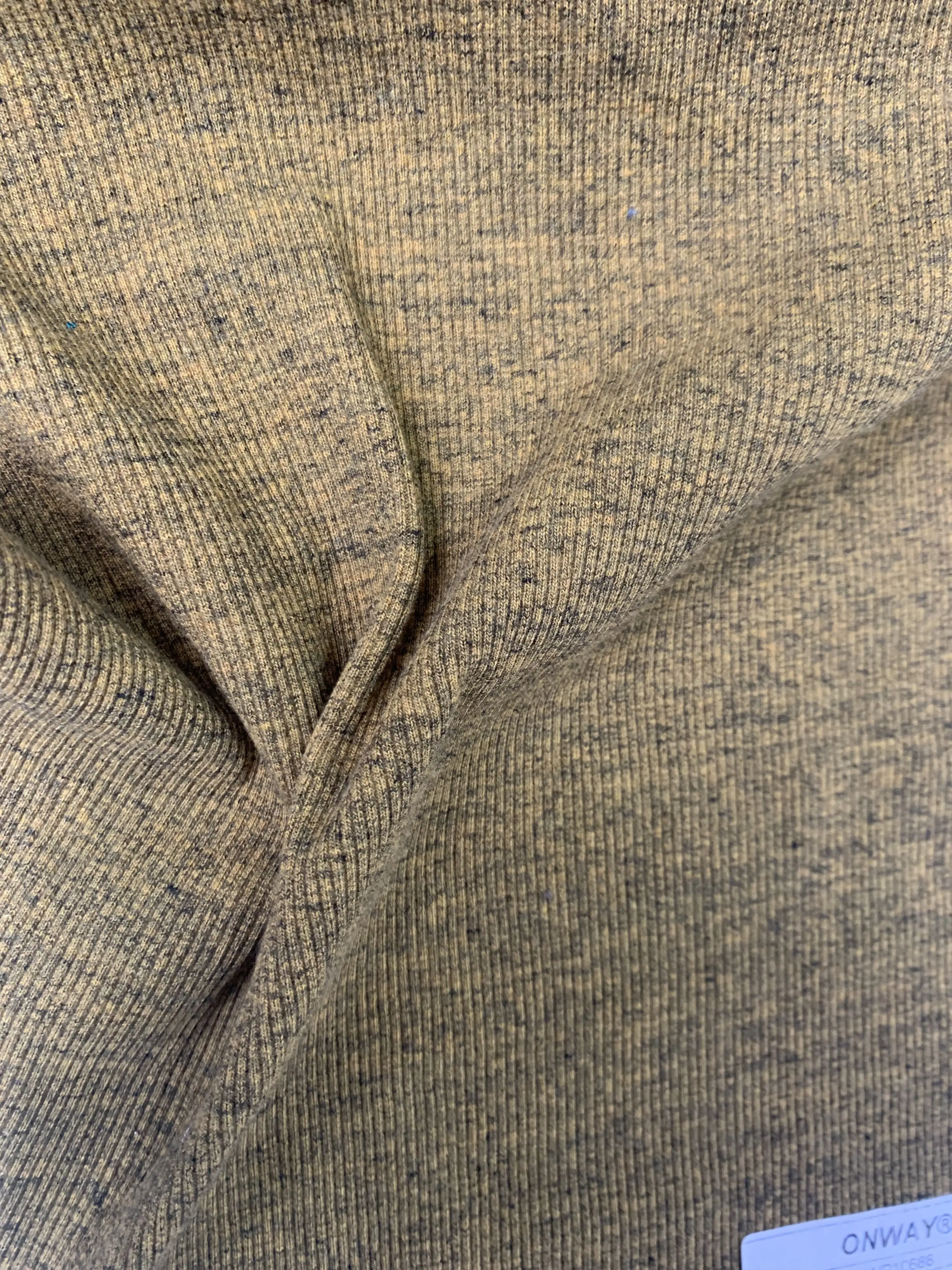 2021Hot Selling 58%Cotton 37%Poly 5%Span Organic Cotton Rib Recycle Poly Knitted Fabric For Apparel And Garment Clothes