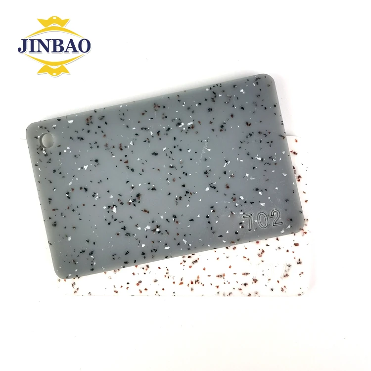 JINBAO provide good quality 1220x2440 100%cast raw mica board fast deliver colorful marble acrylic sheet for interior decoration