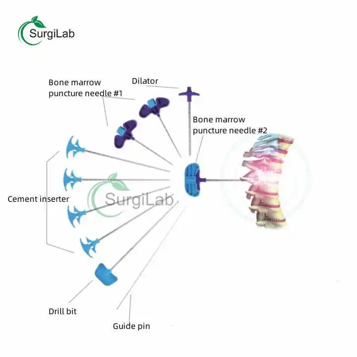PVP PKP Kyphoplasty Acrosstak Balloon Tool Thoracic Lumber Puncture Needles Spinal Catheter Vertebroplasty Orthopedic Instrument