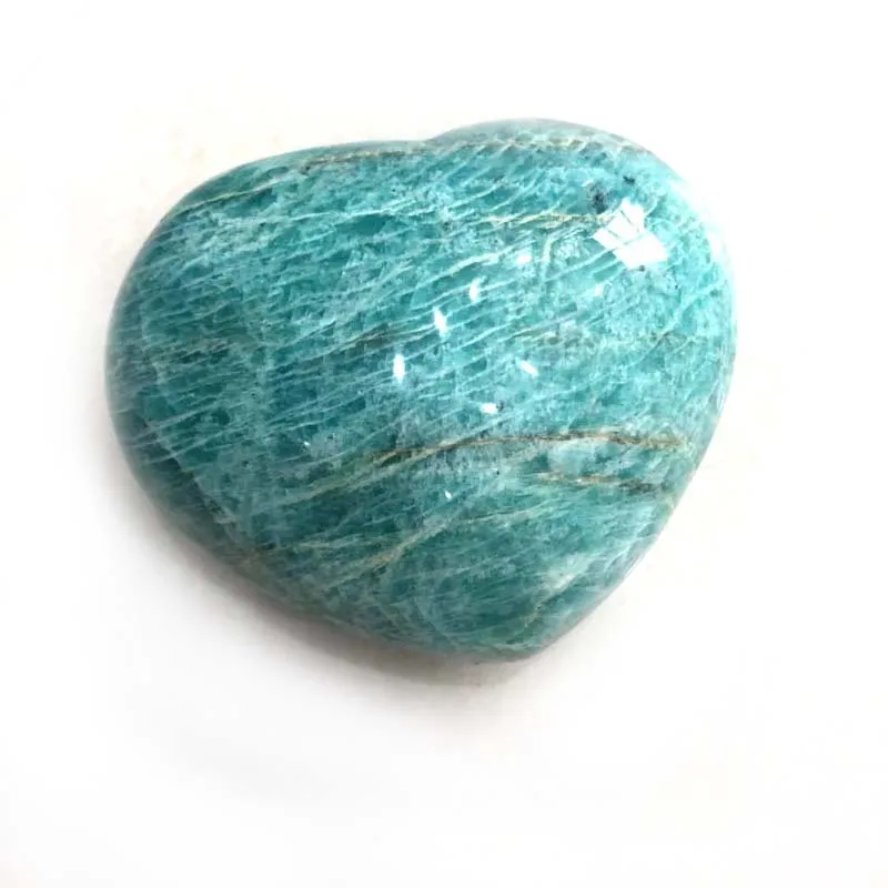 Natural heart palm stone bigger polished amazonite stone