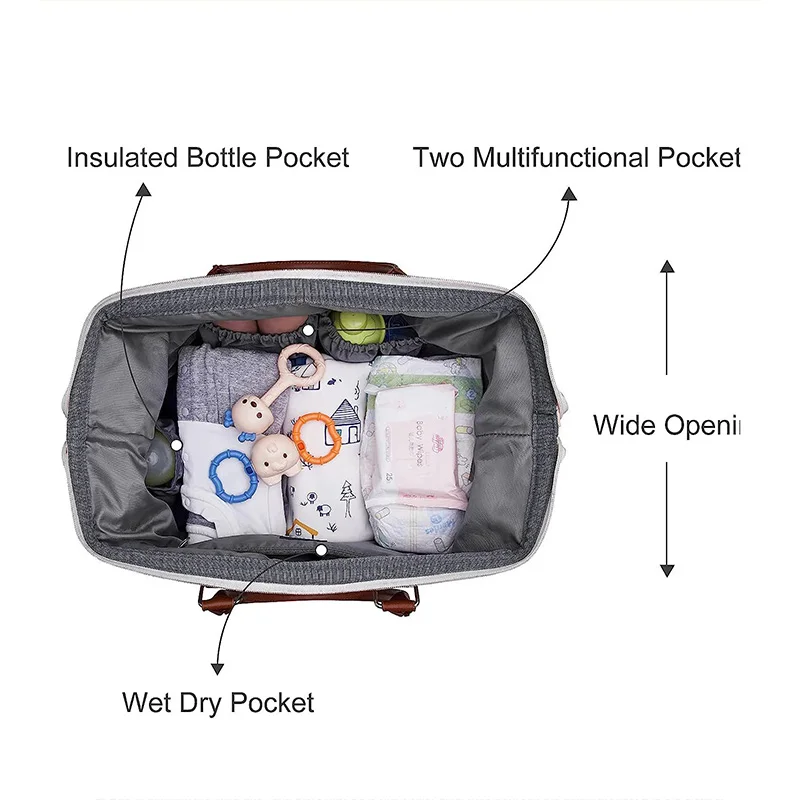 Mommy Diaper Bag 2024 New Style Waterproof Tote Bag With Large Capacity Mommy Diaper Bag For Mommy