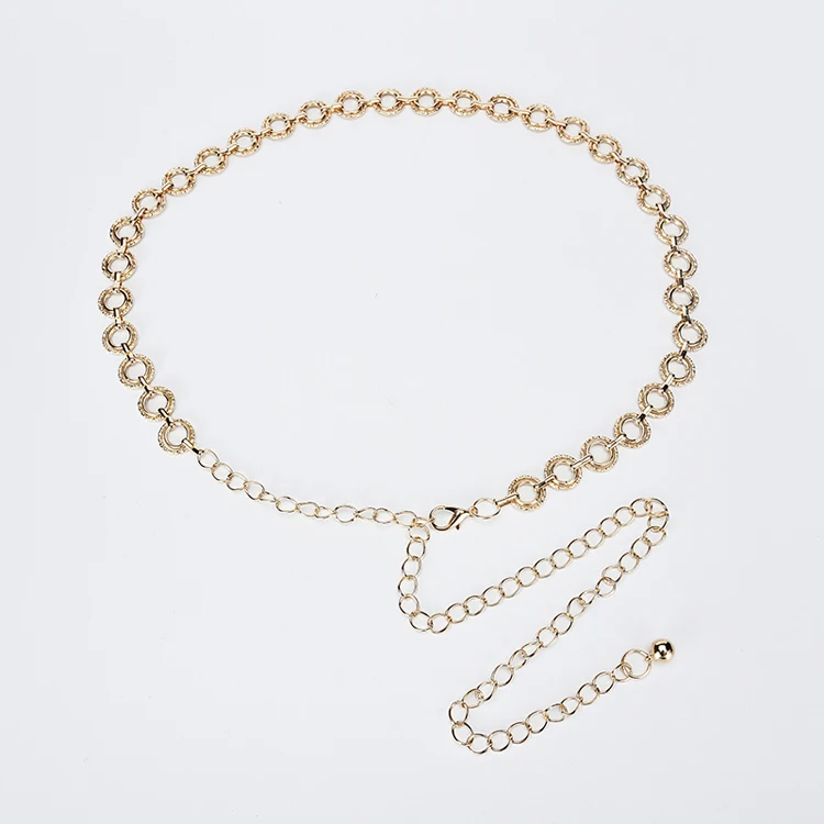 2022 Cheap trendy style iron waistband wholesale excellent quality chain belt for women