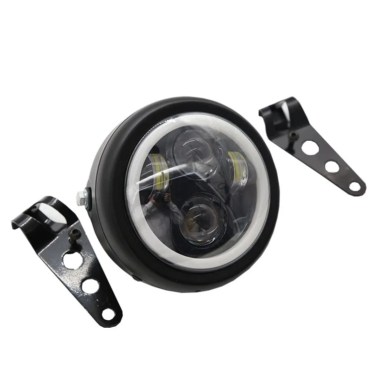 Electric Motorcycle Bicycle Super Bright LED Angel Eye Ring Headlights with Bracket Headlight Assembly