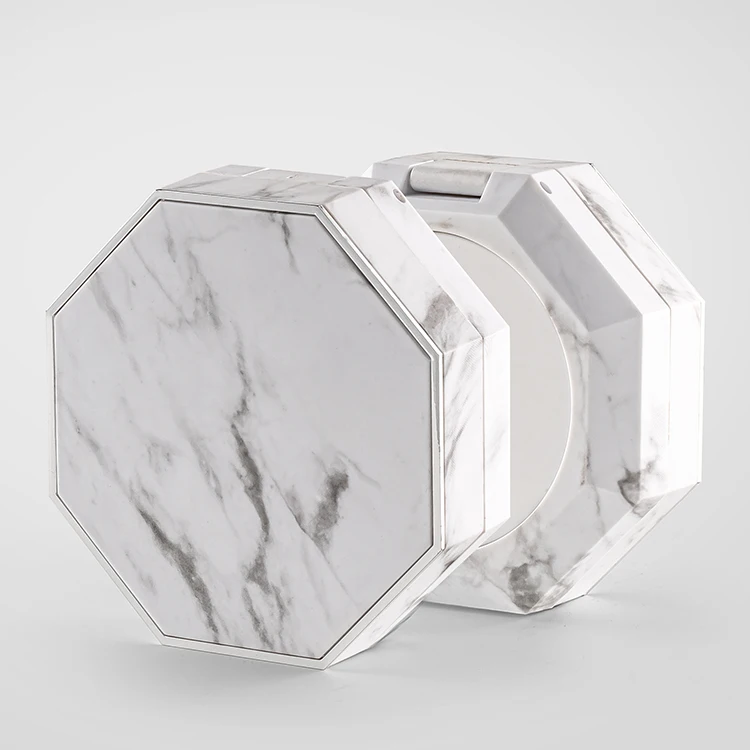 Octagon Marble Makeup Case Tray Compact Case Wholesale Plastic BB Cushion Air Foundation Case