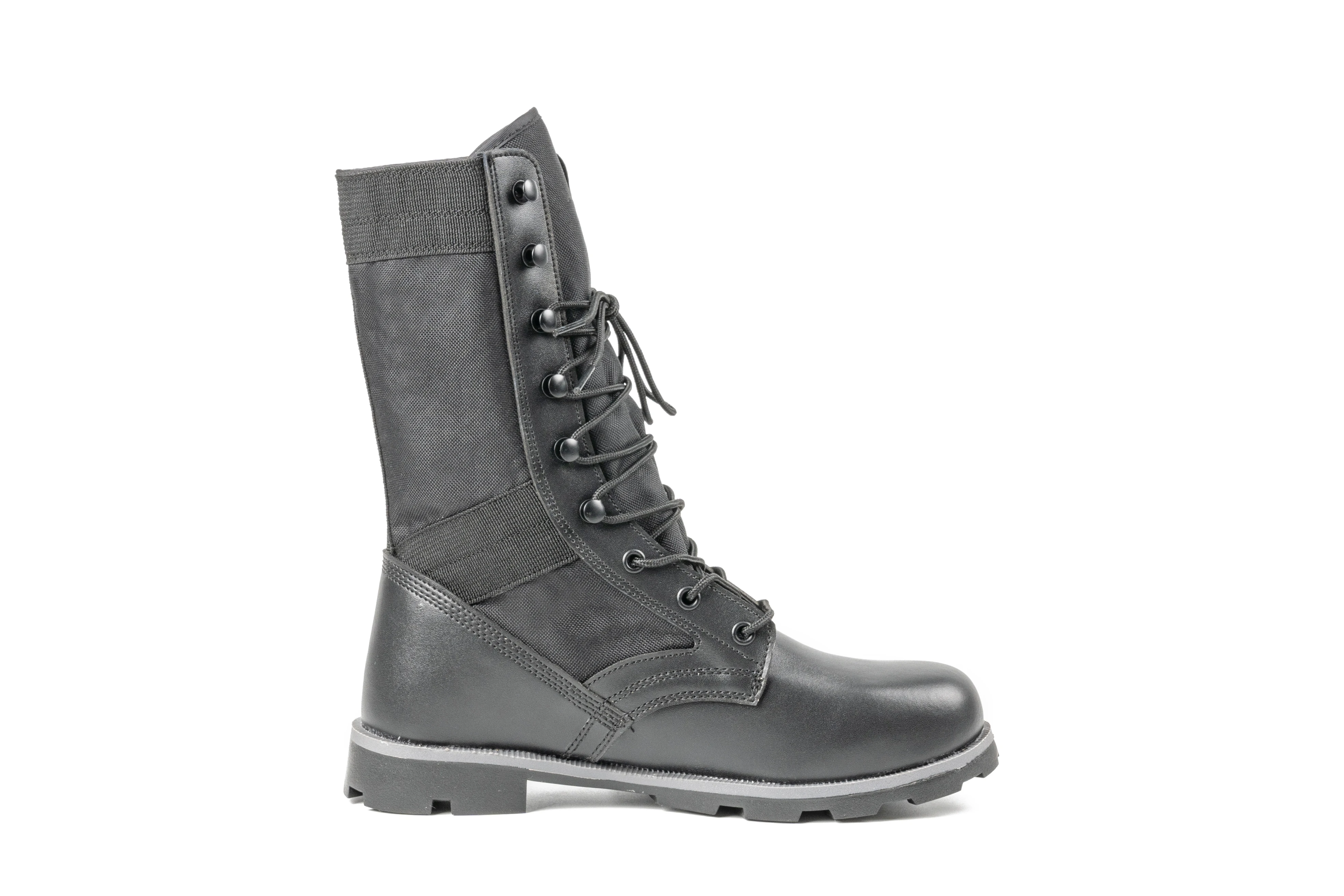 Ghana Jungle Tactical Black Full Grain Leather  Training Hiking Strong Boots