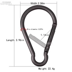 Baichaoli 10# gray  light bulb Aluminum alloy  snap hooks carabiner