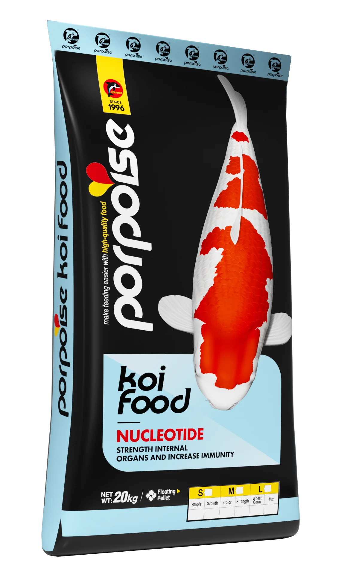 20kg koi food koi feed growth  staple coloring  wheat germ mix koi food (feed)