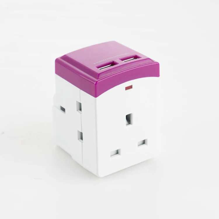 Путешествия Usb Международный мощность Великобритания Plug 3 булавки универсальный мульти разъем адаптера
