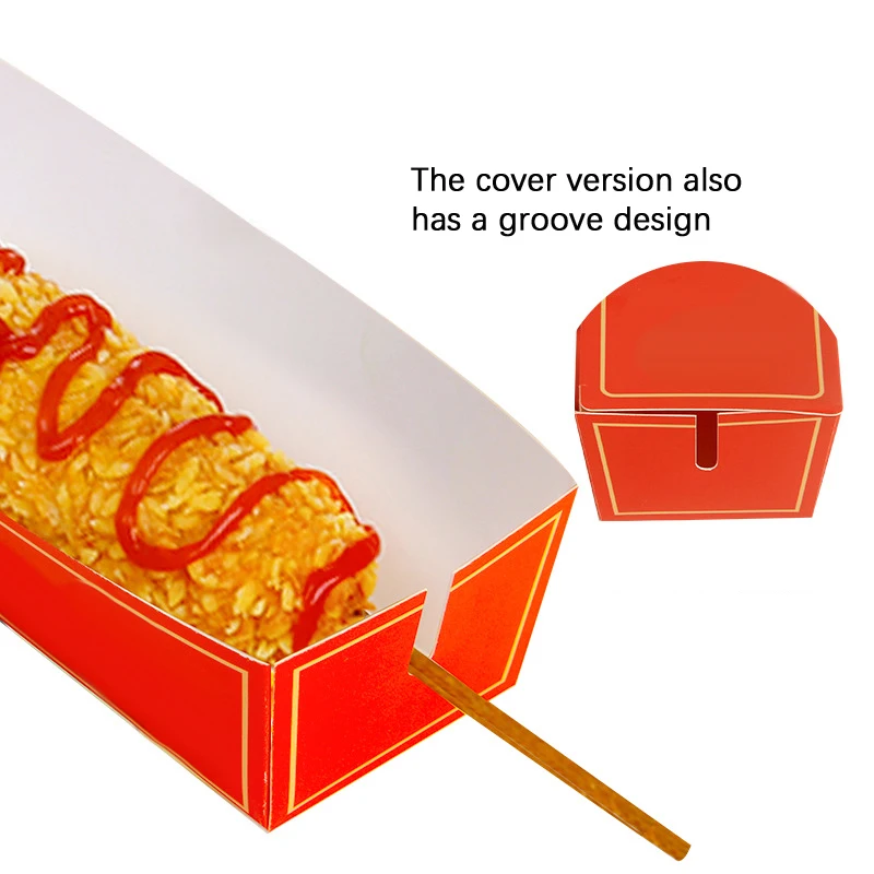 wholesale custom logo food box hot dog paper tray Takeout box Cheese stick Sushi Packaging Box Kraft Paper Food Packing