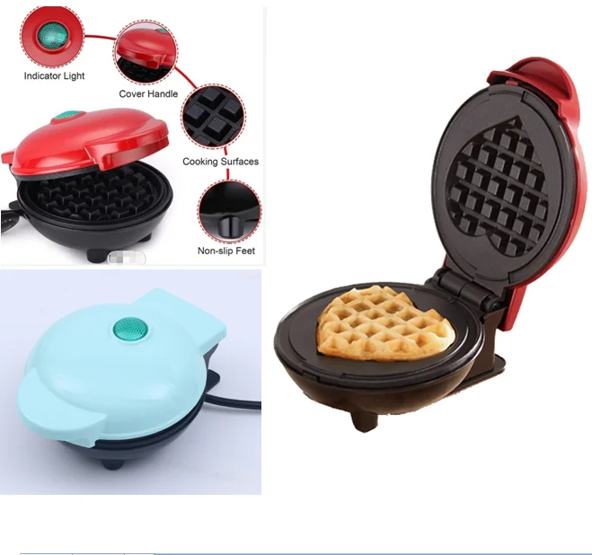 Hot selling  Non-stick  Electric mini waffle maker machine with low price