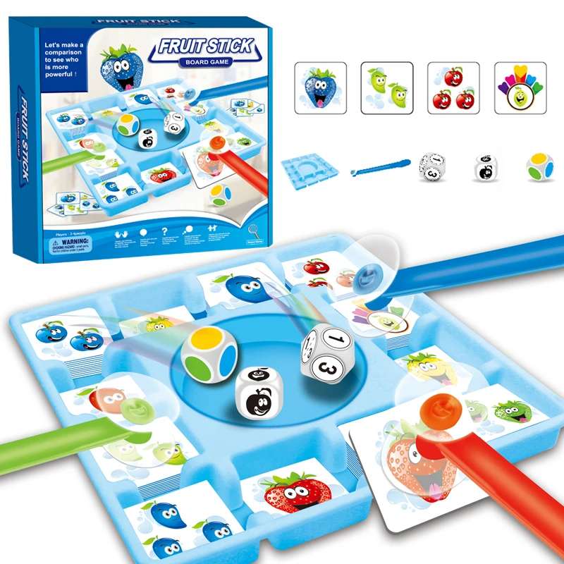 Fruit Stick Card Board Game Toy Set Children Educational Reaction Speed Hand-eye Coordination Training Family Desk Game Toys