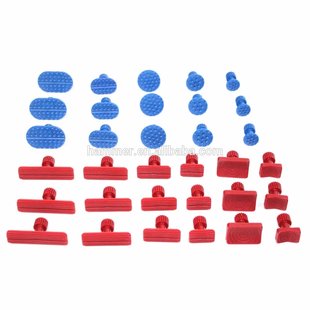 33Pcs Glue Pulling Tabs car dent king Glue Tabs Auto Body Dent Repair Tool Pulling Tabs Car Dent Removal Body Repair Kit