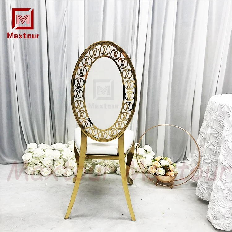 Nordic Royal Hotel Chairs Luxury round Back Wedding and Event Chair with Fancy High Back for High-Class Venues