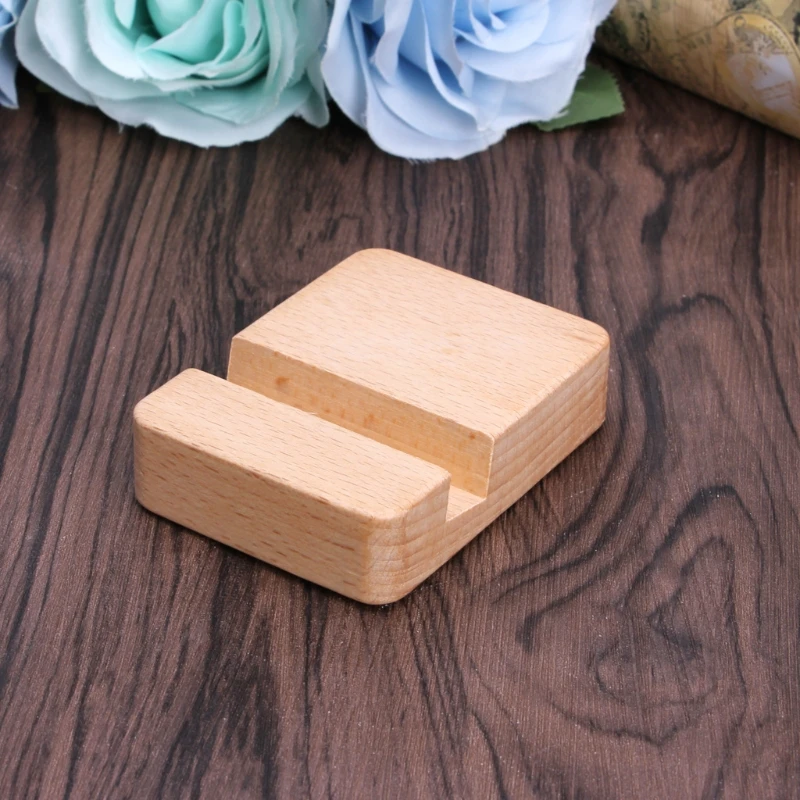
Portable Desk Cell Phone Wood Stand Holder Dock For Smartphone iPhone iPad Mini 