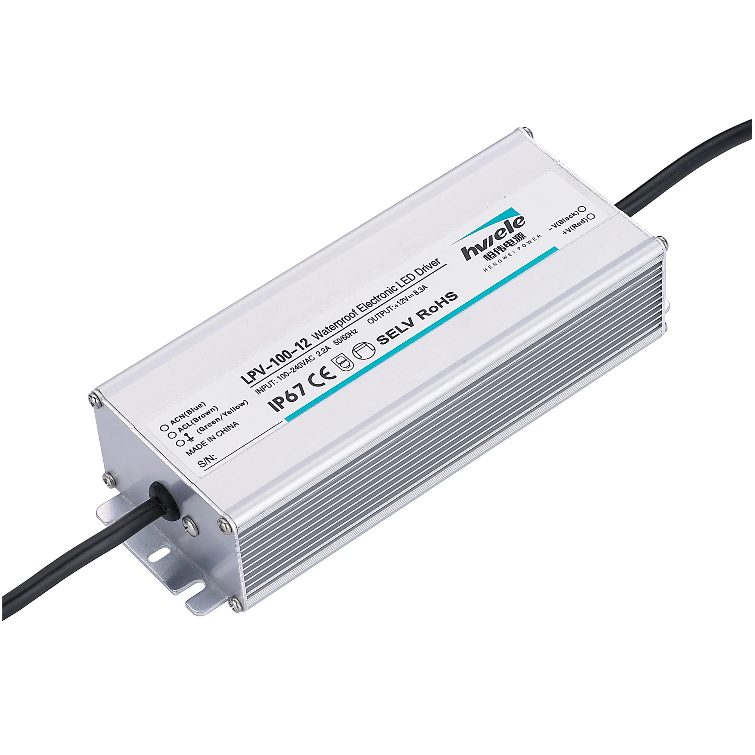 Водонепроницаемый IP67 CV Тип LPV-100-12 100W 12V 8.5A ip67 Светодиодный драйвер для холодильника освещение