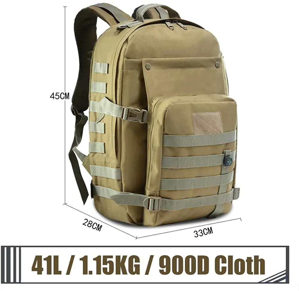 
FREE SAMPLE Tactical Backpack 45L Military Cycling Outdoor Sports Bag Multifunctional Mini Toy Compass backpack 