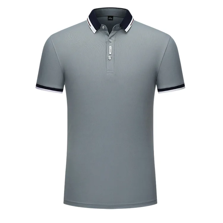 2021 solid color summer Polo custom logo Lapel short sleeve enterprise work clothes T-shirt work clothes team culture