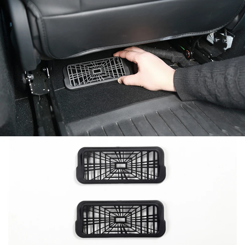 High Quality ABS Underseat Air Outlet Protective Cover Under-seat Air Vent Anti-clogging Net For Tesla Model 3 2024