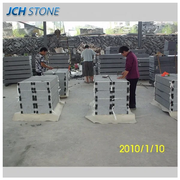 Outdoor solid granite steps stone blocks stairs