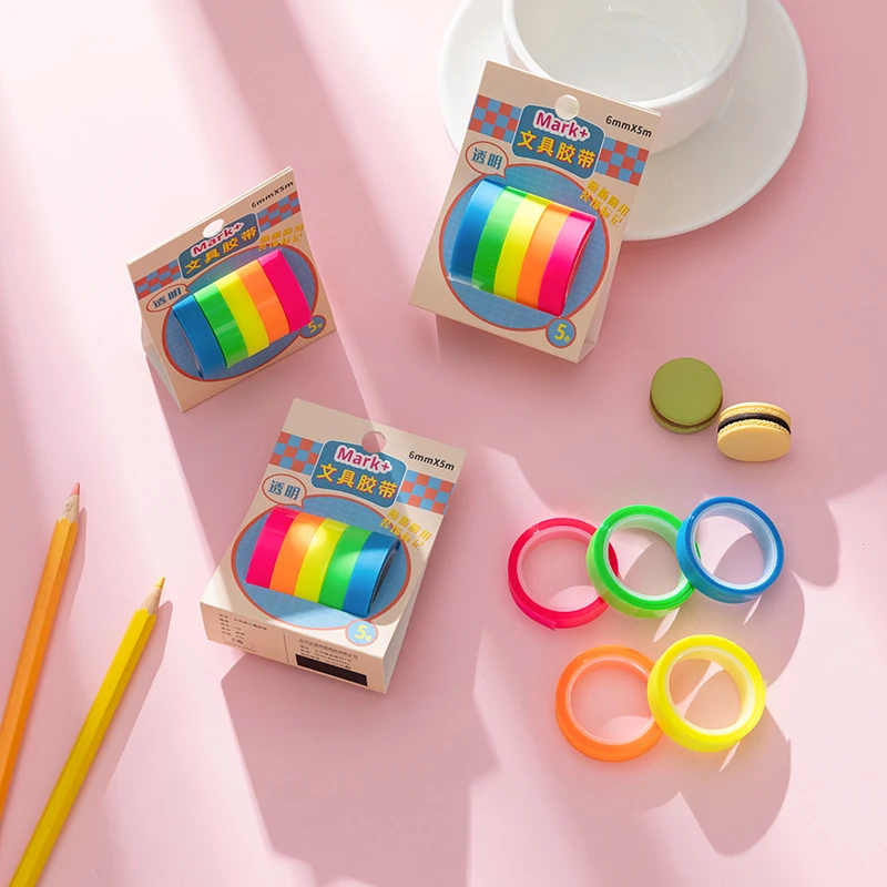 Transparent Tape Stationery Markers School Supplies Tear Indicate Stickers Creative