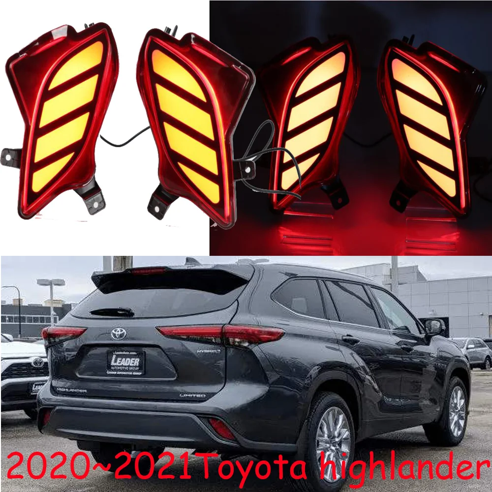 car bumper for 2020~2021 Toyota Highlander tail light taillight LED accessories Taillamp rear fog