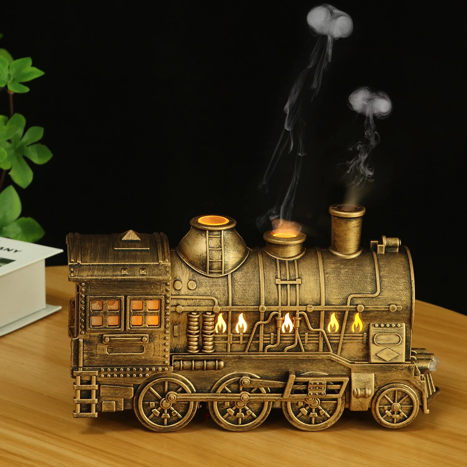 300ML Train Air Humidifier Ultrasonic Aromatherapy Diffusers Mist Maker Fragrance Essential Oil Aroma Difusor Smoke Ring Sprayer