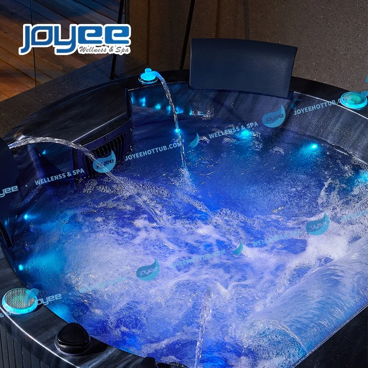 JOYEE новый дизайн 2 человек открытого гидромассажная Ванна/СПА/вихревая Ванна небольшие размеры ванна спа массаж отдельно стоящая на открытом