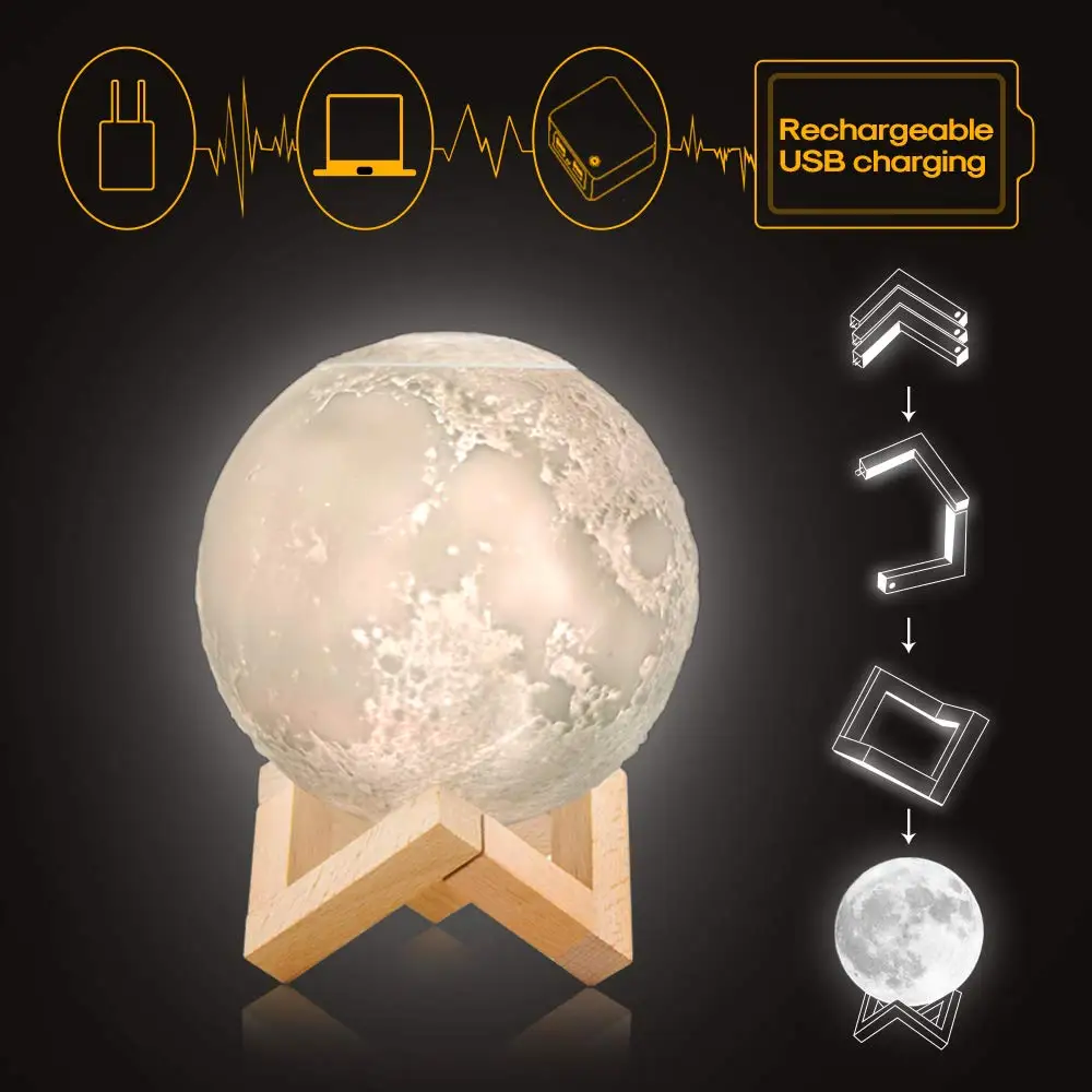 Moon aroma diffuser LED desk lamp cold fog humidifier brightness and fog mode adjustable aroma diffuser portable aroma diffuser