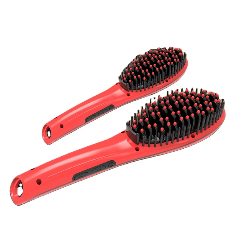 China Factory Fashional Rise Hot Pink Iron Electric Hair Ceramic Straightener Brush