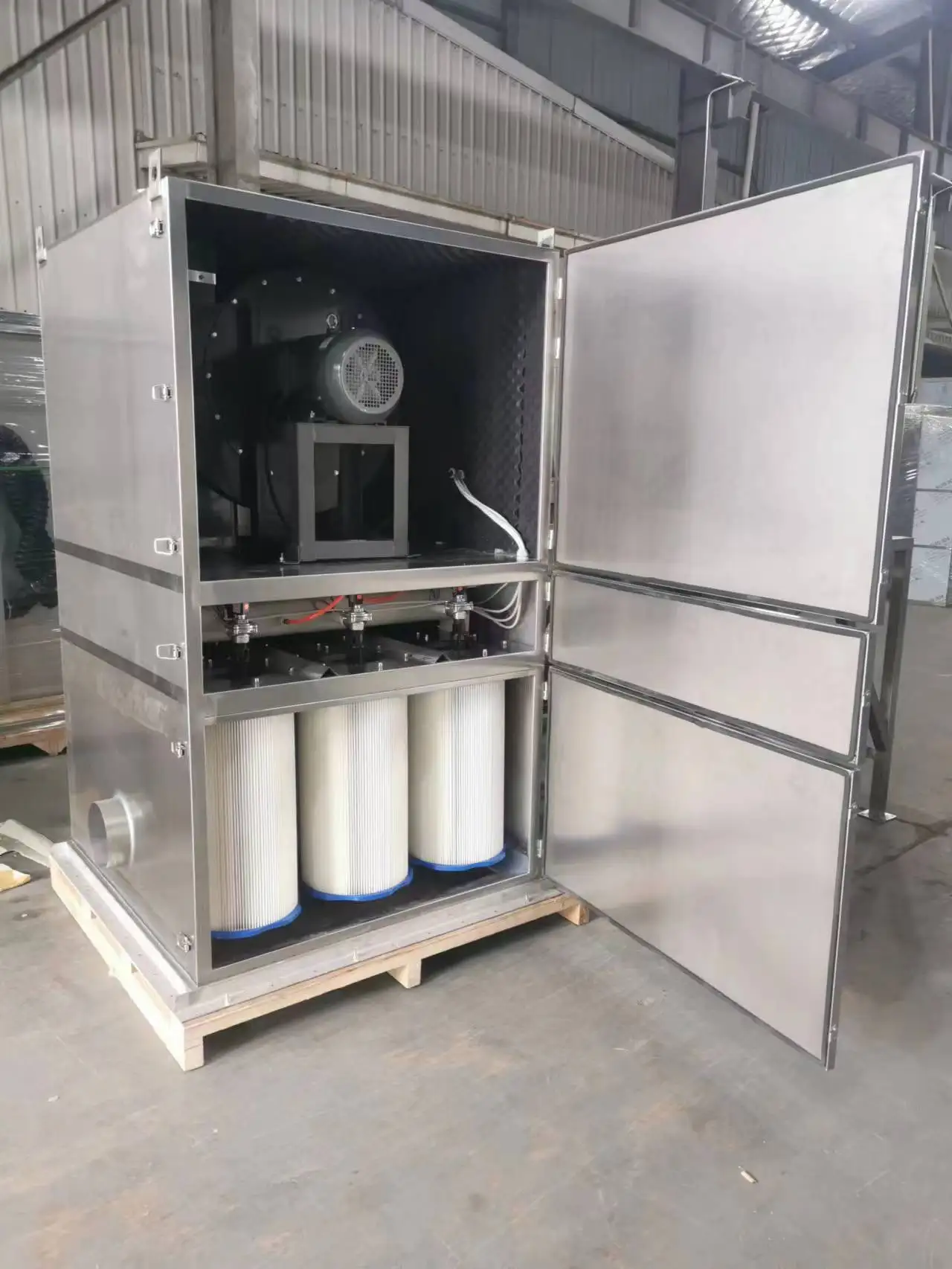 11kw Stainless Steel Dust Collector Cyclone Separator Dust Collector for Dry Powders Mixer