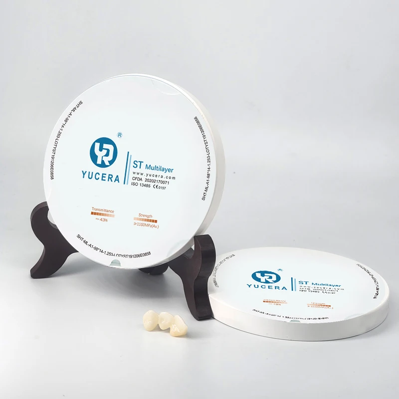 Dental Materials Zirconia Blocks YUCERA ST Multilayer Ceramic for dental lab  CAD CAM open system