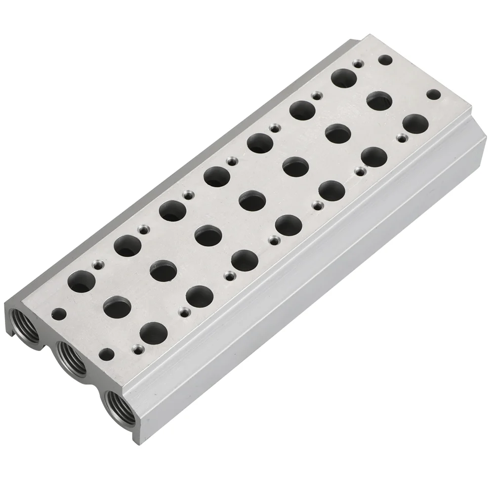 Pneumatic solenoid valve base 4V110-06 confluence plate 100M2F3F4F5F6F7F8F9F 10-position valve group air exhaust