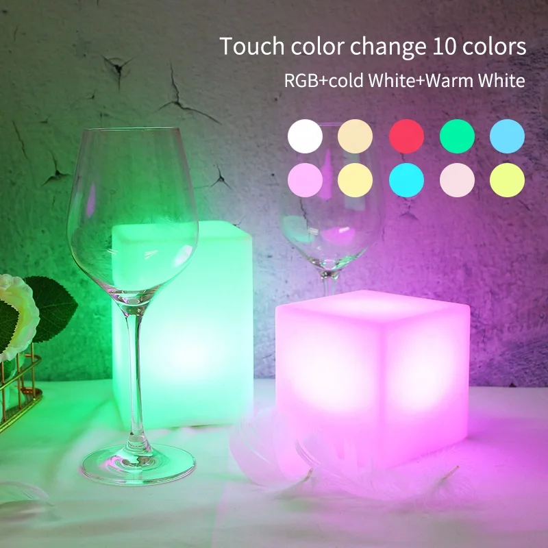 Приложение Wi Fi управление квадратный 10 см usb зарядка кровать лампы smart led ночник для