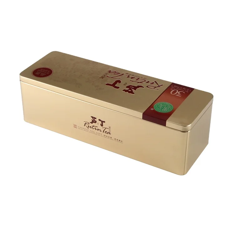 Пустой контейнер для пищевых продуктов под заказ, металлическая Высококачественная большая прямоугольная жестяная коробка