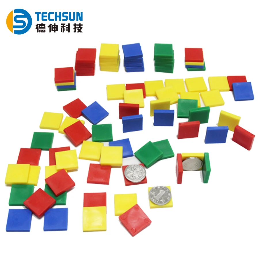 Educational Toy Plastic Color Square Tiles Math Toy Learning Resources 1 Inch Color Tiles for Kids