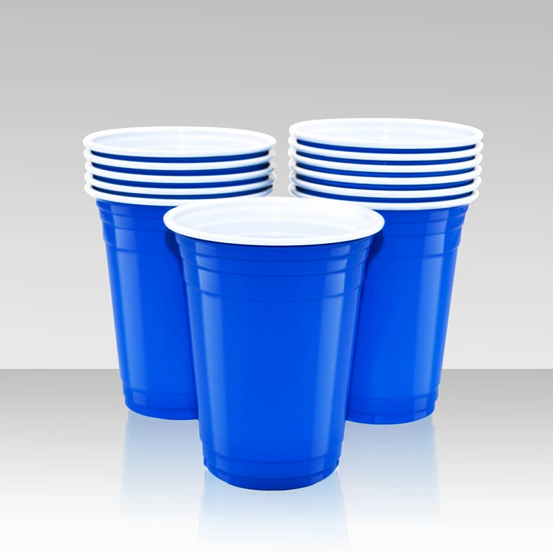 Custom logo vasos de plastico beer pong party cup 16oz 500ml plastic cup food grade game disposable table tennis cup