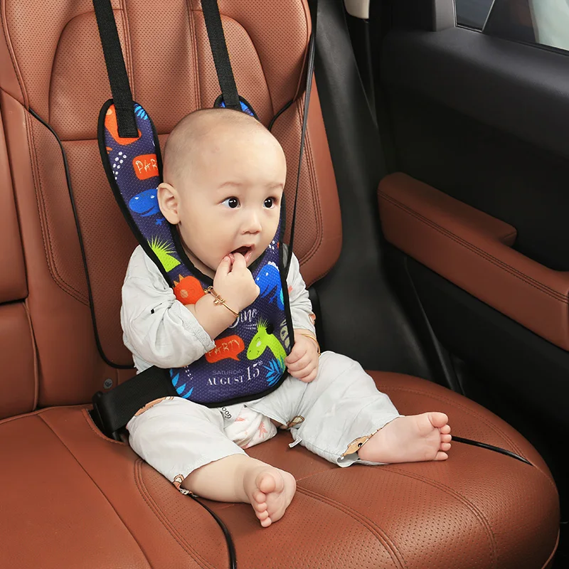 Cartoon Child Car Seat Cushion Portable Seat Belt Bellyband Style