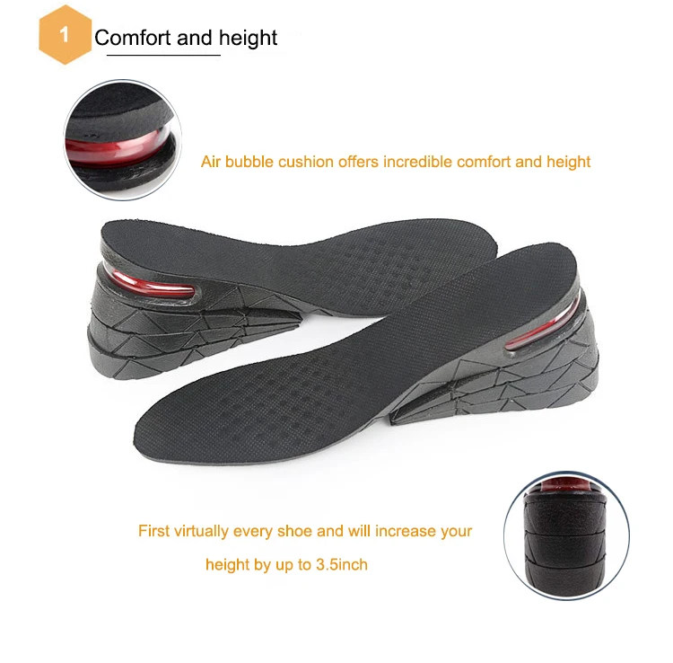 4-layer Orthotic Heel Shoe Lift Kit With Air Cushion Elevator Shoe Insole Lifts Kits Inserts Taller Height Increase Insoles