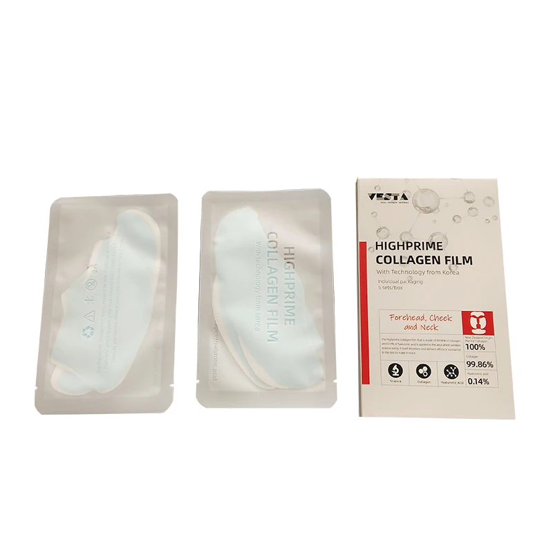 OEM Skin Care Water Soluble Facial Collagen Mask Sheet Highprime Hydrolyzed Collagen Film For Face lifting