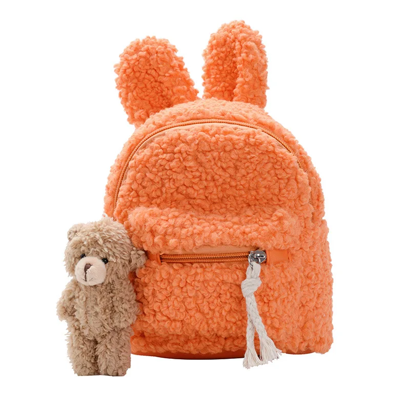 Cute Baby Backpack Bag Plush Rabbit Infant School Bag Kids Backpacks Kindergarten Multifunctional Children Messenger Bags