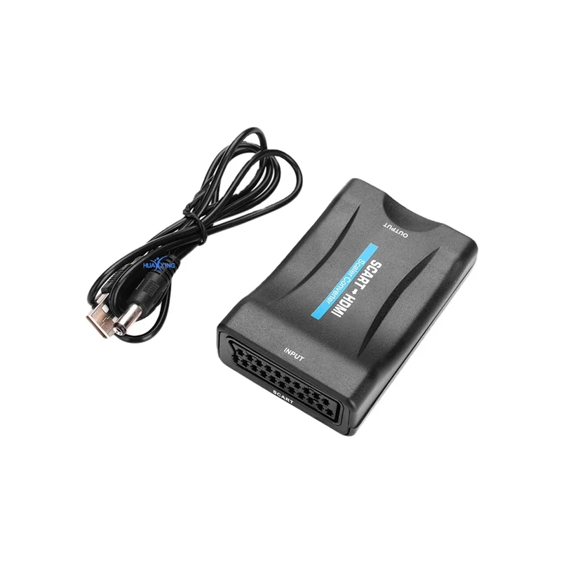 Переходник Scart на HDMI сплиттер адаптер для видео и аудио с поддержкой 1080P