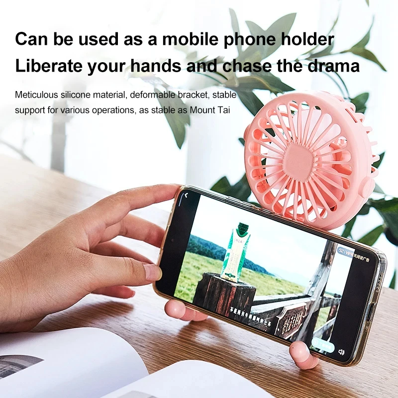 1 PCS Multi-functional Stroller Handheld Mini Fan Portable USB Charging Octopus Stand Variable Styling With LED Lights